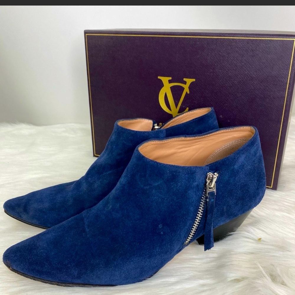 Vince Canuto Marine Navy Split Suede Vi-Adinah ankle Boots